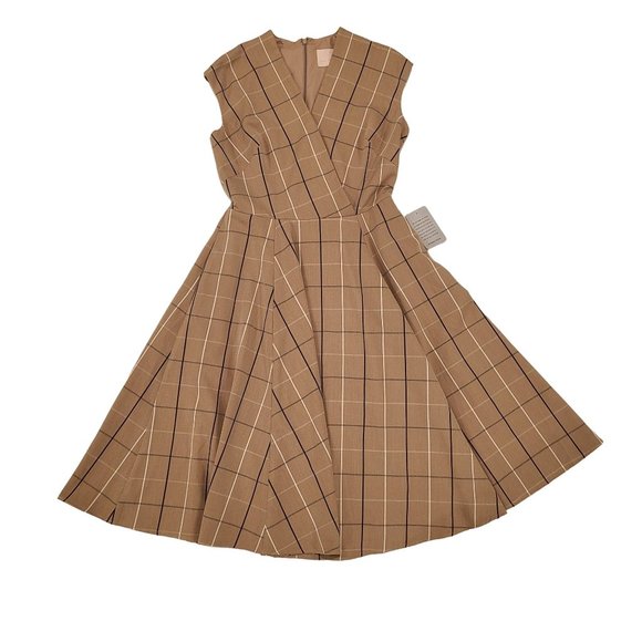 Gal Meets Glam Collection Dresses & Skirts - NWT Gal Meets Glam Collection Eva Plaid Midi Dress Size 6